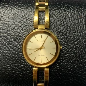 Women's Eco-Drive Gold Bracelet Watch 28mm.